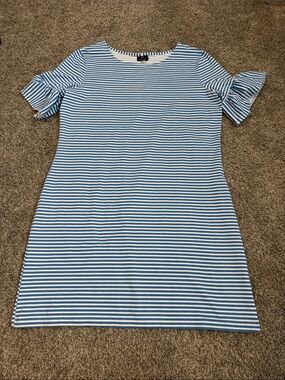 Sailor-Sailor Dress, Like New, Lg. Cornflower Blue and White Stripes, $35